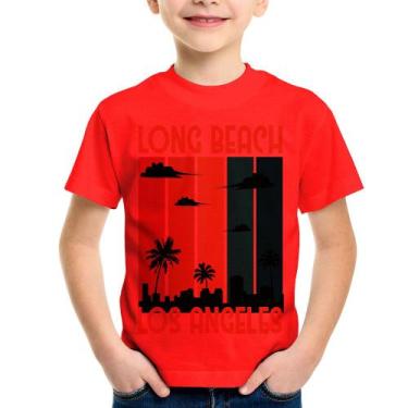 Imagem de Camiseta Infantil Long Beach Los Angeles - Foca Na Moda