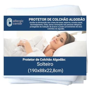 Imagem de Capa de Colchão Impermeável Antiácaro e Hipoalergênica Allergic Center | Seu protetor de colchão impermeável indispensável para uma noite de sono revigorante (Solteiro C190 x L88 x A22,8 cm)