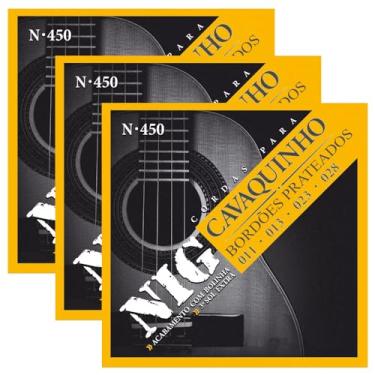 Imagem de Kit Com 03 Jogos De Cordas Nig Para Cavaco Cavaquinho N-450