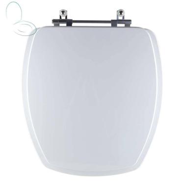 Imagem de Assento Sanitário Tampa De Vaso Branco Resina Poliester Thema Para Bacia Incepa
