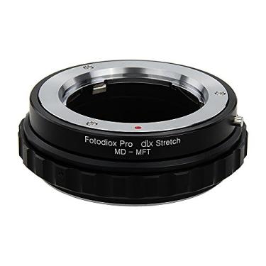 Imagem de Fotodiox DLX Adaptador de montagem de lente elástica – Lente SLR Minolta Rokkor (SR/MD/MC) para micro quatro terços (MFT, M4/3) para câmera sem espelho com helicóide de focagem macro e filtros