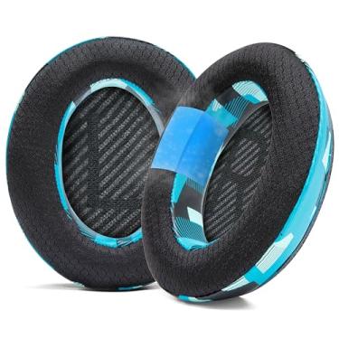 Imagem de WC Freeze QC35 – Almofadas de gel de resfriamento para fones de ouvido Bose QC35 e QC35II (QuietComfort 35) e muito mais | gel refrescante, espesso e extra fresco por mais tempo | Prisma ciano