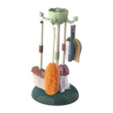 Imagem de menolana Conjunto de limpeza infantil, ferramentas de limpeza, espanador montessori, conjunto de vassoura e esfregão para crianças, meninos, festa de meninas