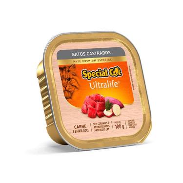 Imagem de Ração Special Cat Pate Gatos Castrados Carne 100g