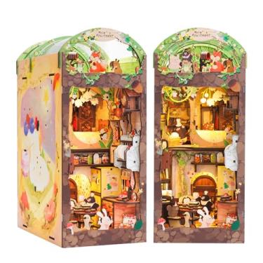 Imagem de CUTEBEE Book Nook Kit, DIY Miniature House Booknook Dollhouse Kit for Adults and Teens, 3D Wooden Puzzle Bookend Bookshelf Insert Decor, Tiny House Model Build Gifts Kit (Mole‘s Apartment)