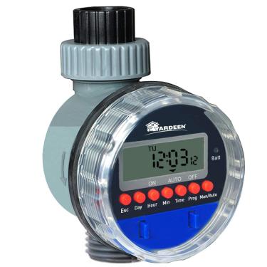 Imagem de Yardeen Temporizador eletrônico de irrigação de jardim, sistema de irrigação com inteligência digital, LCD à prova d'água, sem necessidade de pressão de água