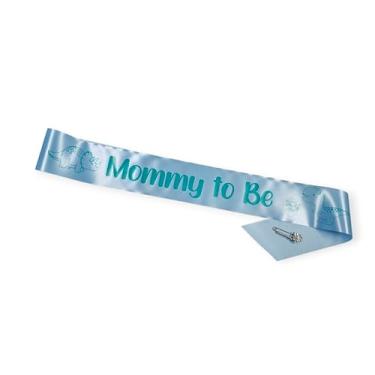 Imagem de Alfinetes de chá de bebê de dinossauro para a família, azul e verde, It's a Boy Baby Sprinkle, One Size, cartolina fita de cetim, Sem pedras preciosas