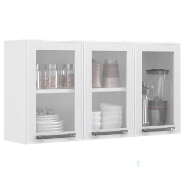 Imagem de Armário Aéreo Triplo Itatiaia Florença com 3 Portas e 2 Prateleiras - 105cm de largura