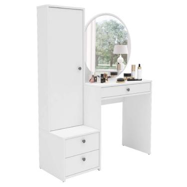 Imagem de Penteadeira Miami 1 Porta 3 Gavetas Branca