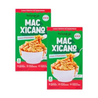 Imagem de KIT 2X MACARRÃO PROTEICO SEM GLÚTEN HOLYSOUP MAC XICANO 180G