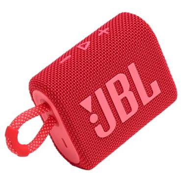 Imagem de JBL Go 3: Alto-falante portátil com Bluetooth, bateria integrada, à prova d'água e poeira – Vermelho (JBLGO3REDAM)