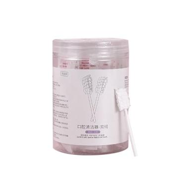 Imagem de Limpador de boca gaze recém-nascido língua revestimento limpeza escova de dentes raspador de língua para o bebê uso um de cada vez limpador de língua do bebê