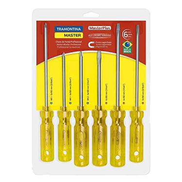 Imagem de Jogo de Chaves de Fenda Tramontina Masterplus em Aço Cromo Vanádio 6 Peças