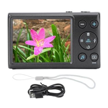 Imagem de Câmera digital, reprodutor de MP3 4K 64MP Zoom 18X Foco automático Tela de 2,8 polegadas Câmera digital compacta Câmera digital de apontar e disparar Câmera pequena para viagens (-2214240011412)