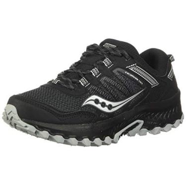 Imagem de T nis de corrida feminino Saucony Versafoam Excursion Tr13 Trail, Preto, 8 Wide