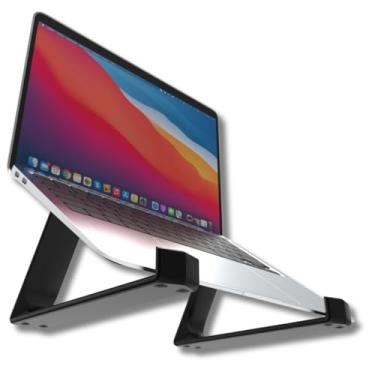 Imagem de Suporte Preto Notebook Laptop Universal Apoio Levantar Suspender Portátil