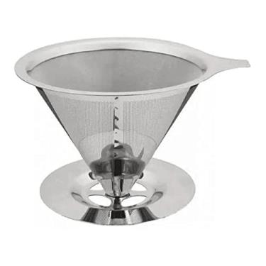 Imagem de Coador Filtro de Café Pour Over Aço Inox Reutilizável Tam 102