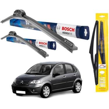 Imagem de Par Palheta Limpador Parabrisa Bosch + Traseira Dyna C3 2003 2004 2005