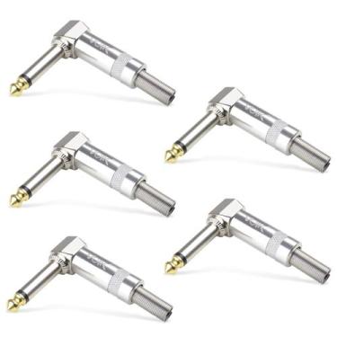 Imagem de Kit 5 Plug P10 Conector Mono Metálico P/ Instrumentos Voik