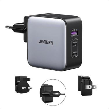 Imagem de Carregador De Viagem 65W Gan Com Adaptadores Internacionais - Ugreen