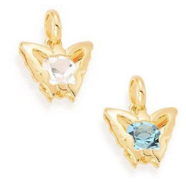 Imagem de Pingente banhado ouro 3x 24k 18k e 22k  feminino borboleta com cristal