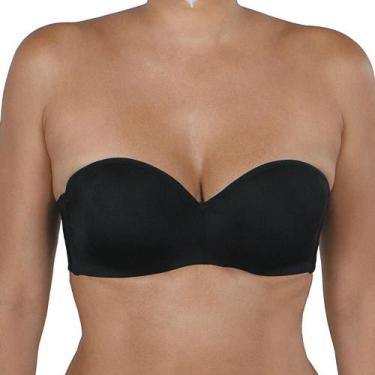 Imagem de Sutiã Sem Alças DeMillus 67858 Microfibra, Preto, 50