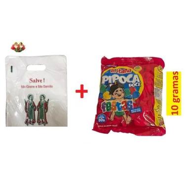 Imagem de Kit Cosme Damião c/ 250 un Pipoca Doce +250un Sacolas 33X24 - Blook