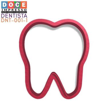 Imagem de Cortador Pasta Biscoito Dente de Leite Batizado 1pc DOCE IMPRESSO, 4cm