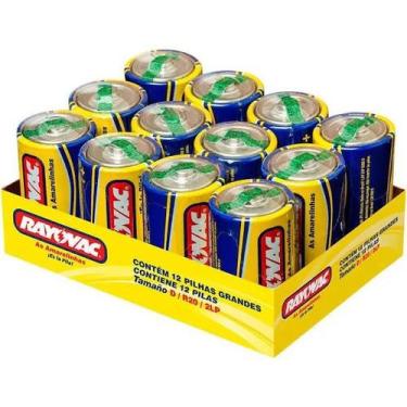 Imagem de Bandeja c/ 12un Pilha D Grande de Zinco - Rayovac 