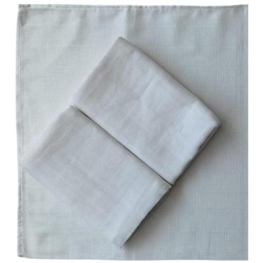 Imagem de Kit 6,10,15 peças Fralda de Pano Branca com Bainha 68x70 100% Algodão 