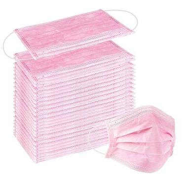 Imagem de 01 Unidade de Máscara Cirúrgica Descartável Rosa Claro - Mascara