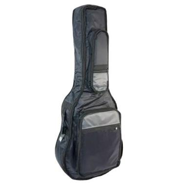 Imagem de Capa Bag Violão Folk Acolchoada Premium Nylon 70 Cinza - JPG