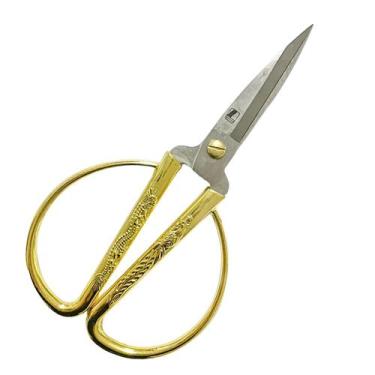Imagem de Tesoura asa retro vintage 19 cm cabo decorado para cortes costura patc