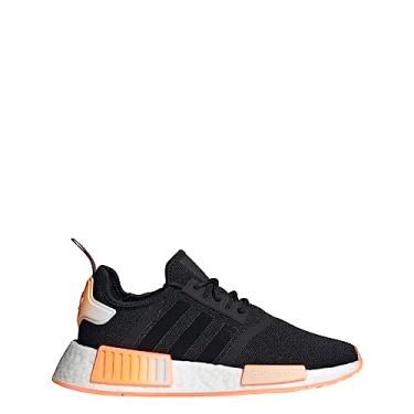 Imagem de adidas Originals T nis feminino NMD_R1, Preto/feixe laranja/branco, 6.5