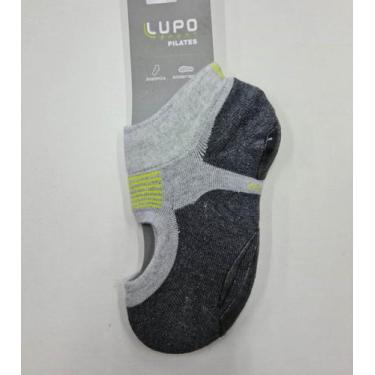 Imagem de Meia Pilates Feminina Lupo Sport 3286 Antiderrapante.(o par), M, Cinza