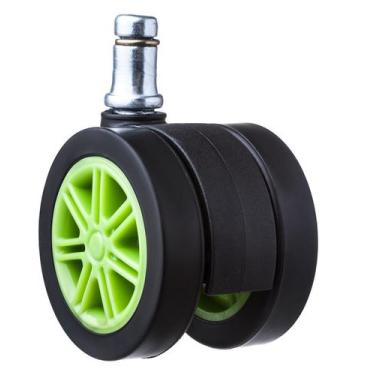 Imagem de Rodízio P/ Cadeira Gamer 55mm Verde Anti-Risco Giratório - SQUADRONI