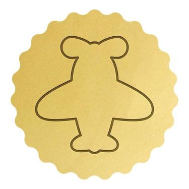 Imagem de Cortador Biscoito Contorno Avião Antigo - DOCE IMPRESSO, 5cm