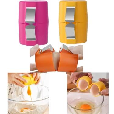 Imagem de Pacote com 2 ferramentas de corte de topo de ovo, abridor de casca de ovo, descascador de ovos cozidos, ferramenta para biscoitos de ovos de cozinha, ferramenta de rachadura de ovos, ferramenta