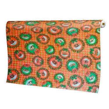 Imagem de Painel Decoração Natal Xadrez com Guirlandas TNT Festa 1,40m - PIFFER