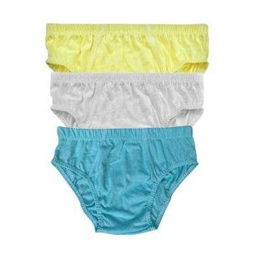 Imagem de Kit 6 Cueca Slip Infantil 100% Algodão Menino Criança Colorido Tradici