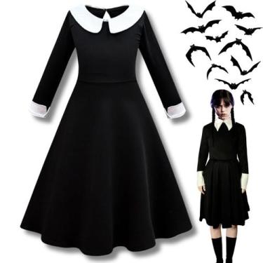 Imagem de Fantasia Infantil Halloween Wandinha Família Addams - Bela Import, G
