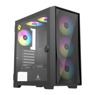Imagem de Gabinete Gamer Acegeek Striker A411 Mesh, Mid-Tower, Lateral de Vidro,