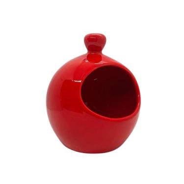 Imagem de Porta Alho ou Saleiro Gourmet Cerâmica - kiceramica, Vermelho