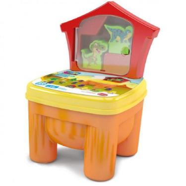 Imagem de Blocos de Montar Brinkadeira Dinossauros Com Cadeirinha 20p - Dismat