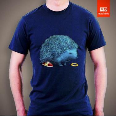 Imagem de Camiseta Sonic Porco Espinho Sega Video Game Retro - Tee Geek, Azul, M