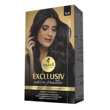 Imagem de Kit Excllusiv Color Pratic Haskell - 5.0 Castanho Claro