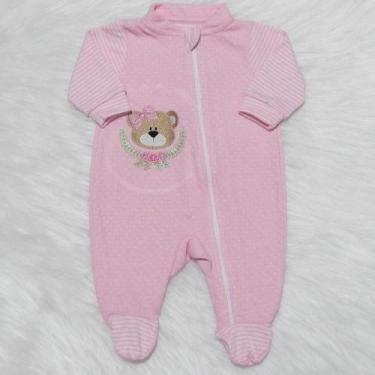Imagem de Macacão Bebê e Infantil Menino Ursinha - Pandora Baby Enxovais, Rosa b