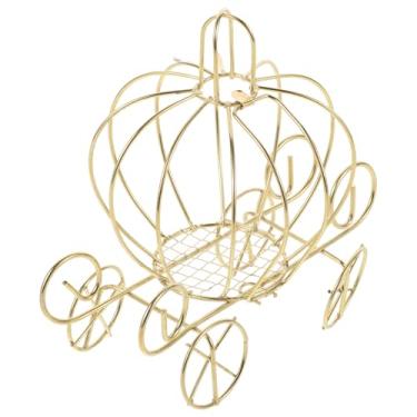 Imagem de BESPORTBLE Porta-doces para festa carrinho de doces carruagem de abóbora metal Cinderela caixa de doces para festa de aniversário de casamento