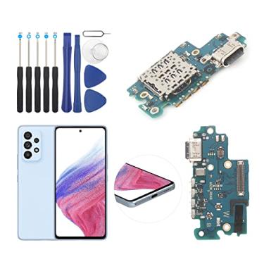 Imagem de Conector Dock para Samsung Galaxy A53 5G SM-A536U Porta de carregamento USB Cabo flexível de substituição para A53 5G SM-A536U Tipo C Conector Dock Board com ferramentas