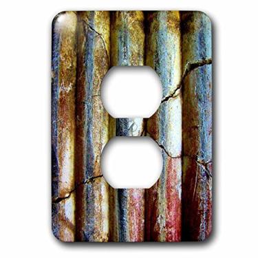 Imagem de 3dRose Lsp_253575_6 Vigas de madeira com rachaduras, tampa de tomada